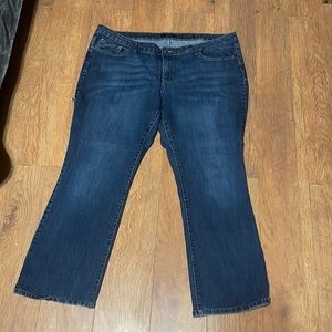 Boot cut dark jeans